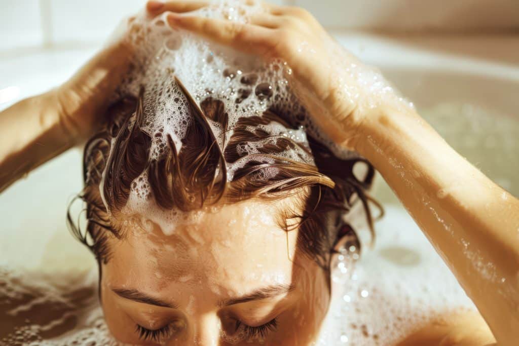 woman-relaxing-bathtub-while-washing-hair-with-lathered-shampoo-foam-bright-bathroom